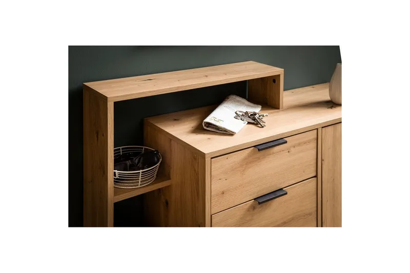 Skoskab Wohnling Massa 2 Udtræksskabe til 12 Par Folieret Spånplade med 1 Dørhylde - Opbevaring - Skoopbevaring - Skoskab