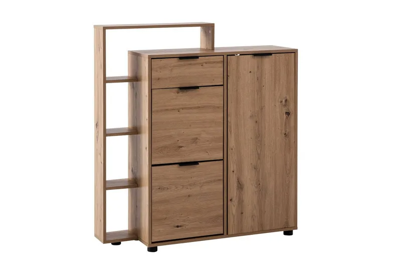 Skoskab Wohnling Massa 2 Udtræksskabe til 12 Par Folieret Spånplade med 1 Dørhylde, undefined