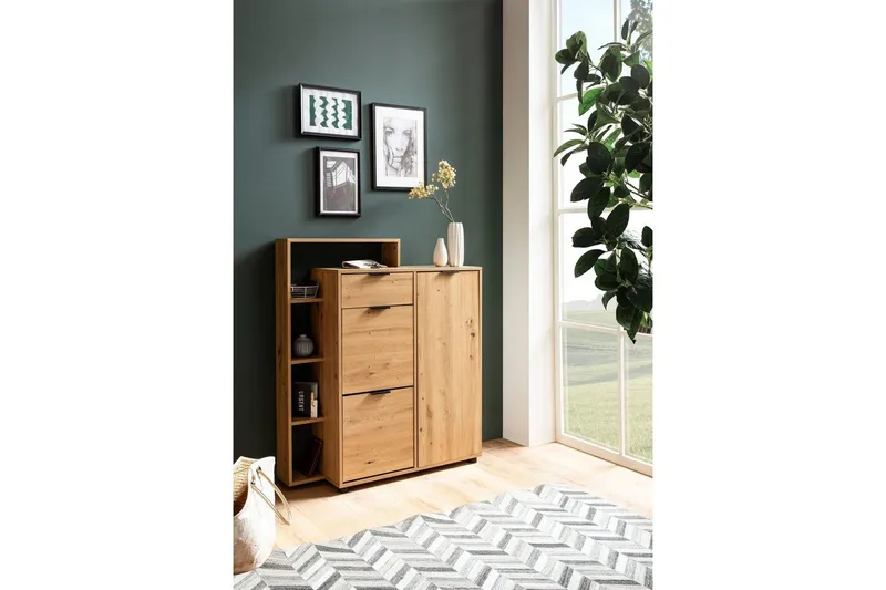 Skoskab Wohnling Massa 2 Udtræksskabe til 12 Par Folieret Spånplade med 1 Dørhylde - Opbevaring - Skoopbevaring - Skoskab