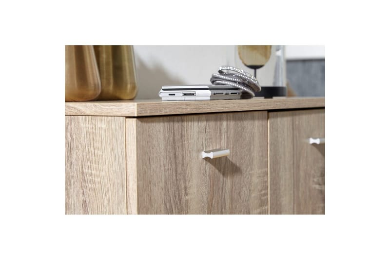 Skoskab Wohnling NIMES til 12 par og 2 døre, foliebelagt spånplade Sonoma - Sonoma - Opbevaring - Skoopbevaring - Skoskab