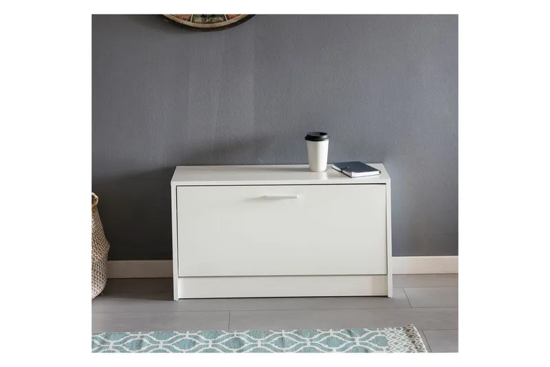 Skoskab Wohnling SPLIT med udtrækkelige rum, folieret spånplade Hvid - Hvid - Opbevaring - Skoopbevaring - Skoskab