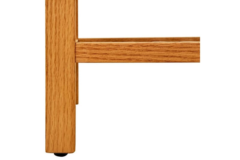 skostativ med 5 hylder 100x27x100 cm massivt egetræ - Brun - Opbevaring - Skoopbevaring