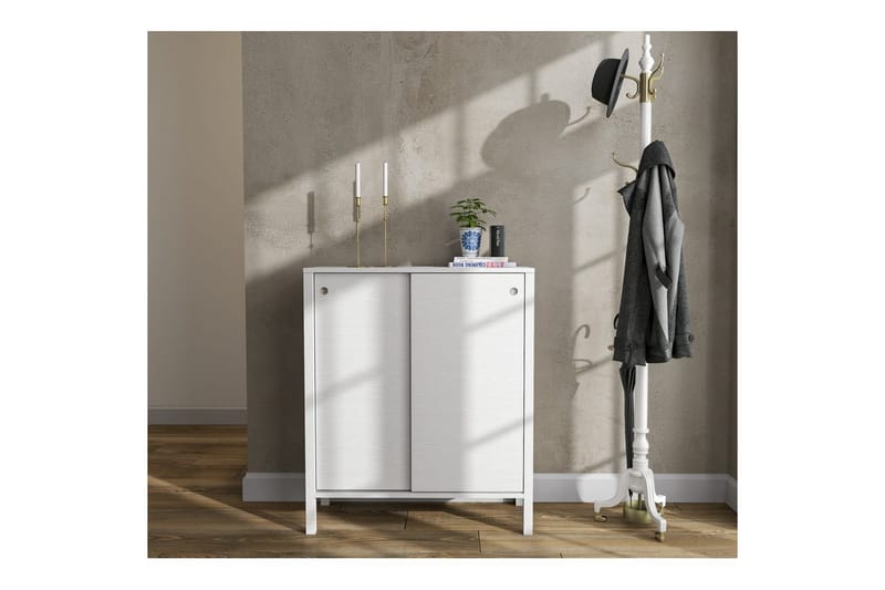 Sovran Skoskab 92 cm - Natur/Hvid - Opbevaring - Skoopbevaring - Skoskab