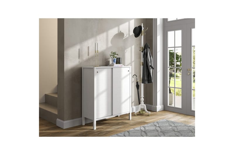 Sovran Skoskab 92 cm - Natur/Hvid - Opbevaring - Skoopbevaring - Skoskab