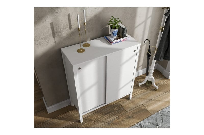 Sovran Skoskab 92 cm - Natur/Hvid - Opbevaring - Skoopbevaring - Skoskab