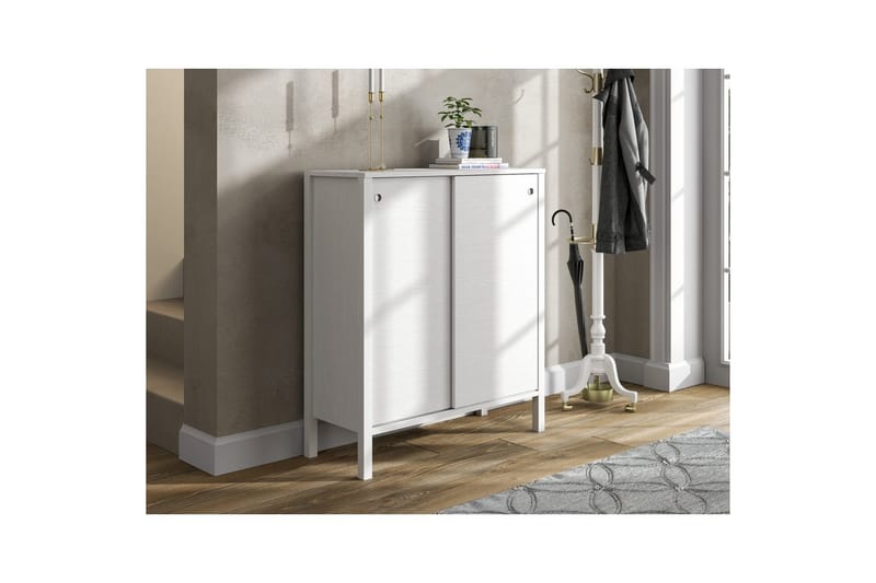 Sovran Skoskab 92 cm - Natur/Hvid - Opbevaring - Skoopbevaring - Skoskab