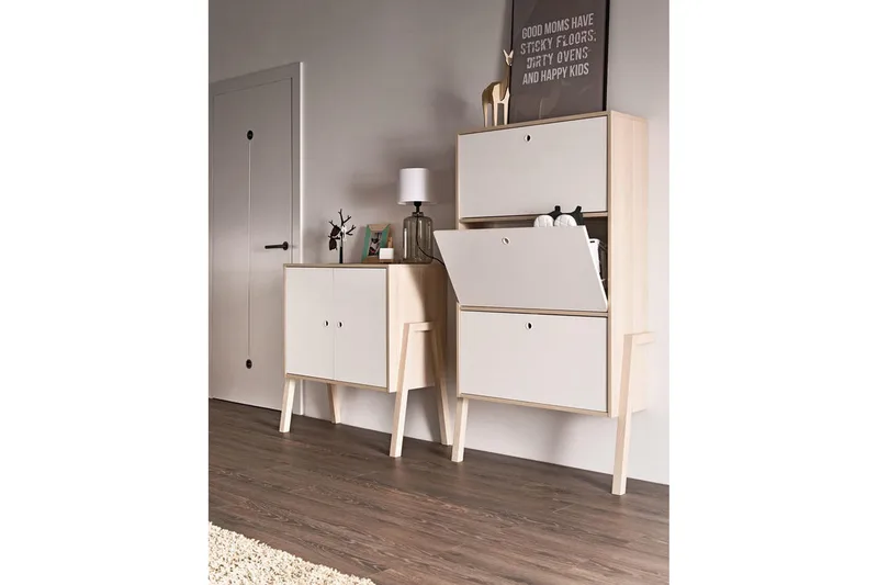 Spot Skoopbevaring Træ/Natur/Hvid - VOX - Opbevaring - Skoopbevaring - Skoskab