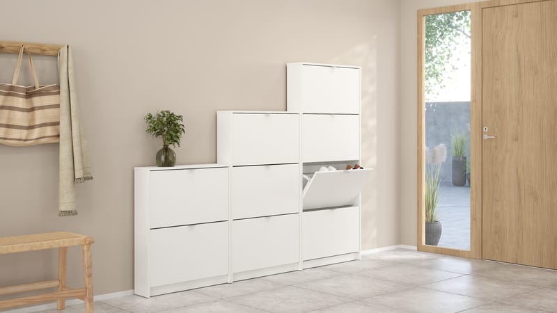 Tenor Skoskab med 2 rum 70x16x85 cm - Opbevaring - Skoopbevaring