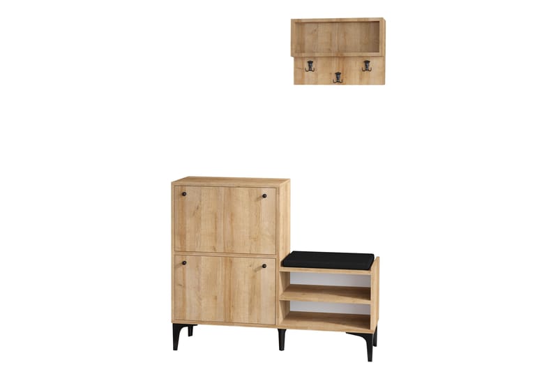 Tervate Skoskab 110x35 cm - Natur - Opbevaring - Skoopbevaring - Skoskab