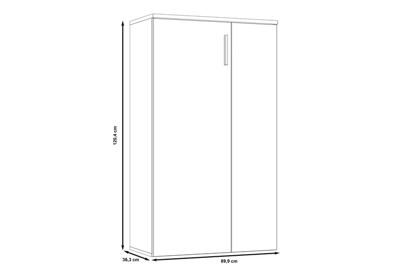 Ticketwood Skoskab 69 cm - Hvid/Grå - Opbevaring - Skoopbevaring - Skoskab