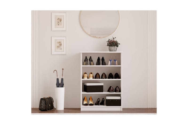 Torvenor Skoskab 70 cm - Mat Hvid - Opbevaring - Skoopbevaring - Skoskab