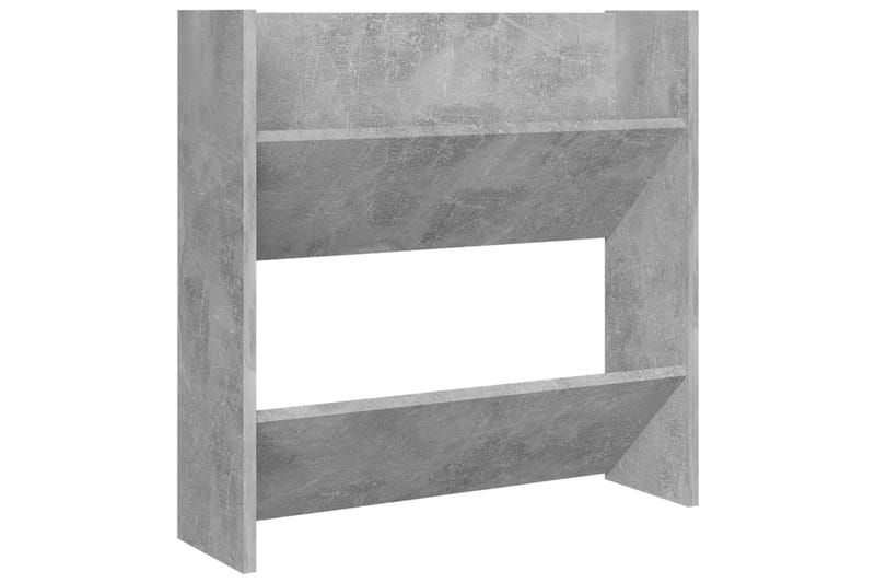 væghængt skoskab 60x18x60 cm spånplade betongrå - Grå - Opbevaring - Skoopbevaring