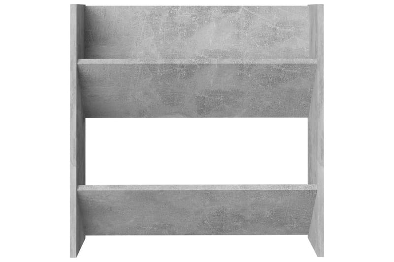 væghængt skoskab 60x18x60 cm spånplade betongrå - Grå - Opbevaring - Skoopbevaring
