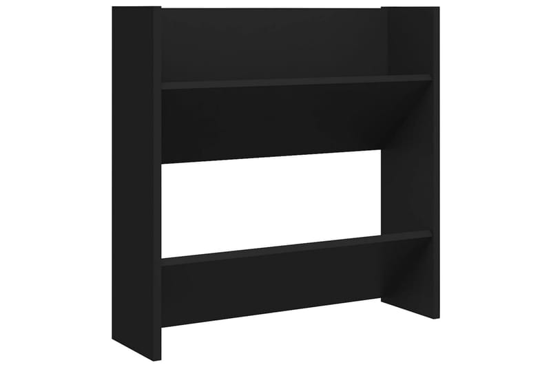 væghængt skoskab 60x18x60 cm spånplade sort - Sort - Opbevaring - Skoopbevaring