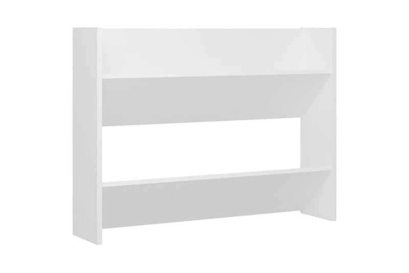 væghængt skoskab 80x18x60 cm spånplade hvid - Hvid - Opbevaring - Skoopbevaring