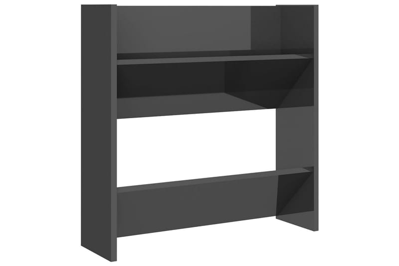 væghængte skoskabe 2 stk. 60x18x60 cm spånplade - Grå - Opbevaring - Skoopbevaring