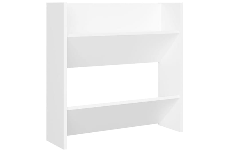 væghængte skoskabe 2 stk. 60x18x60 cm spånplade hvid - Hvid - Opbevaring - Skoopbevaring
