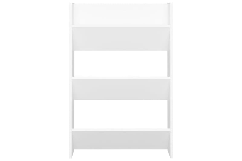 væghængte skoskabe 2 stk. 60x18x90 cm spånplade hvid - Hvid - Opbevaring - Skoopbevaring