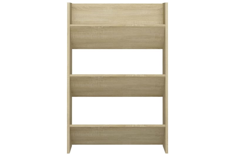 væghængte skoskabe 2 stk. 60x18x90 cm spånplade sonoma-eg - Brun - Opbevaring - Skoopbevaring