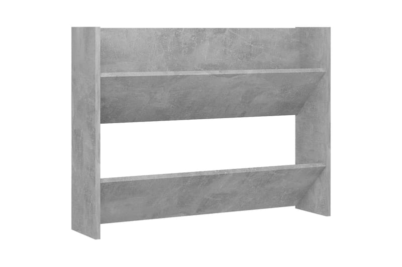 væghængte skoskabe 2 stk. 80x18x60 cm spånplade betongrå - Grå - Opbevaring - Skoopbevaring