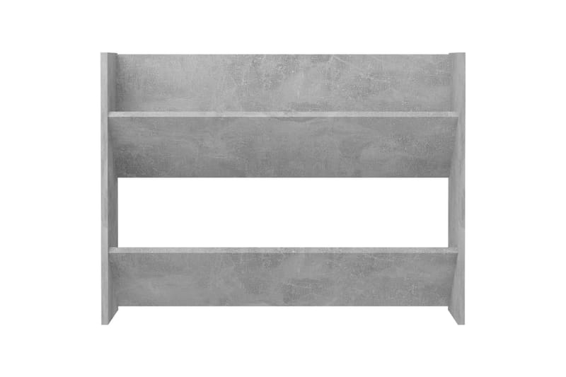 væghængte skoskabe 2 stk. 80x18x60 cm spånplade betongrå - Grå - Opbevaring - Skoopbevaring