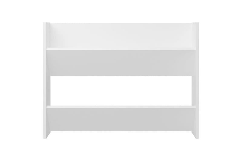 væghængte skoskabe 2 stk. 80x18x60 cm spånplade hvid - Hvid - Opbevaring - Skoopbevaring