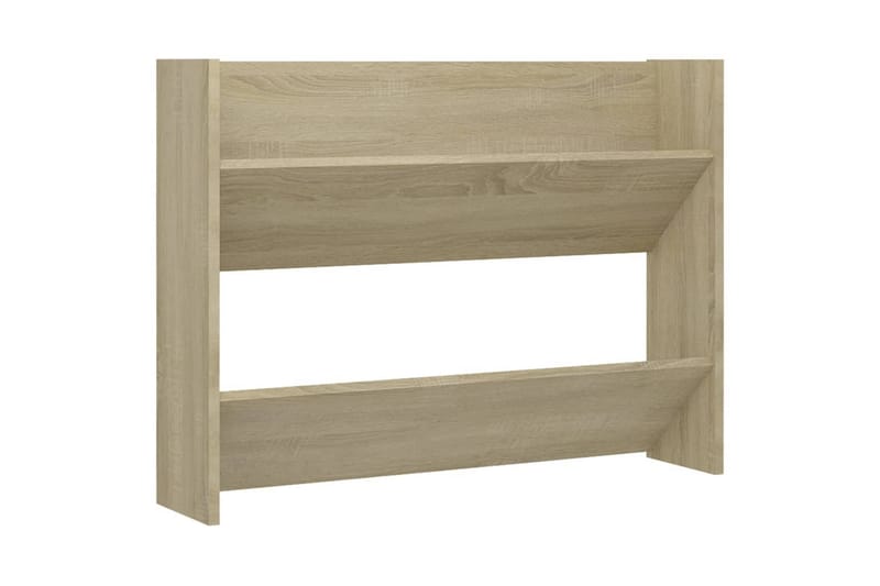 væghængte skoskabe 2 stk. 80x18x60 cm spånplade sonoma-eg - Brun - Opbevaring - Skoopbevaring