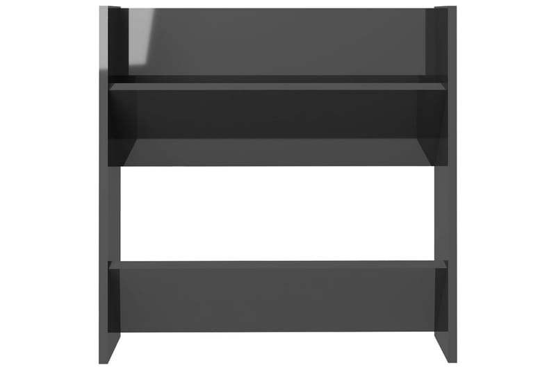 væghængte skoskabe 4 stk. 60x18x60 cm spånplade - Grå - Opbevaring - Skoopbevaring