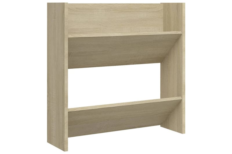 væghængte skoskabe 4 stk. 60x18x60 cm spånplade sonoma-eg - Brun - Opbevaring - Skoopbevaring
