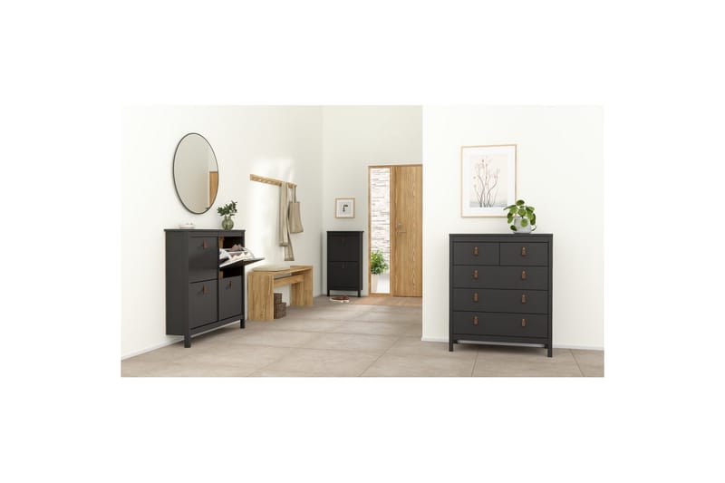 Vallvidera Skoskab 102,6 cm - Sort - Opbevaring - Skoopbevaring - Skoskab