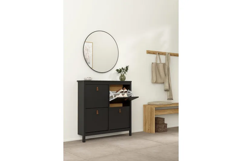 Vallvidera Skoskab 102,6 cm - Sort - Opbevaring - Skoopbevaring - Skoskab