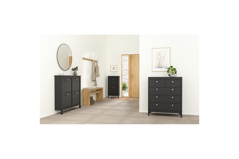 Vallvidera Skoskab 102,6 cm - Sort - Opbevaring - Skoopbevaring - Skoskab