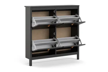 Vallvidera Skoskab 25x102 cm - Sort/Natur - Opbevaring - Skoopbevaring