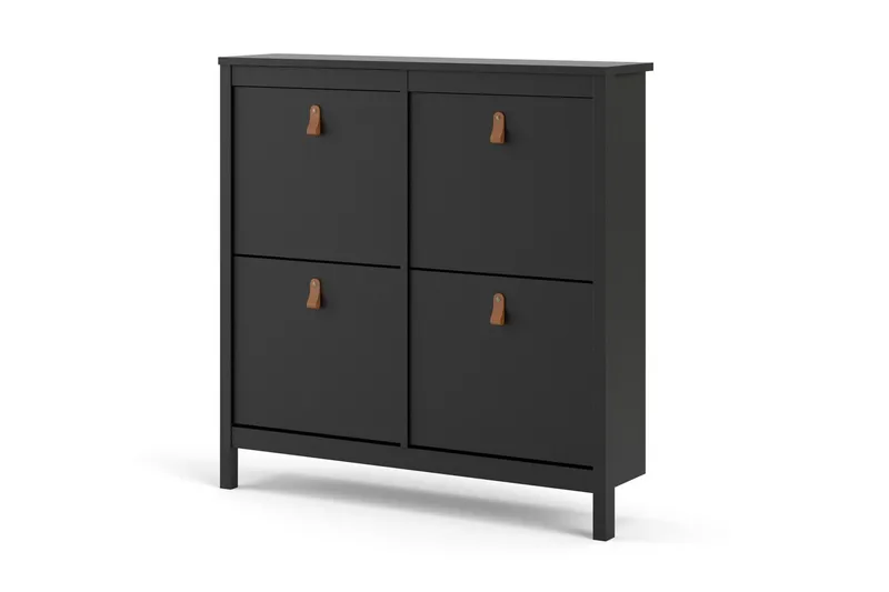 Vallvidera Skoskab 25x102 cm - Sort/Natur - Opbevaring - Skoopbevaring - Skoskab