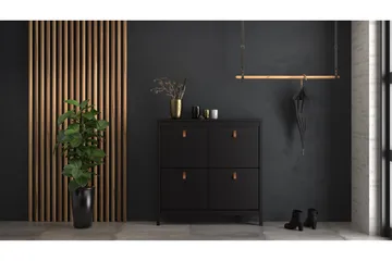 Vallvidera Skoskab 25x102 cm - Sort/Natur - Opbevaring - Skoopbevaring