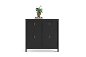Vallvidera Skoskab 25x102 cm - Sort/Natur - Opbevaring - Skoopbevaring