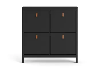 Vallvidera Skoskab 25x102 cm - Sort/Natur - Opbevaring - Skoopbevaring