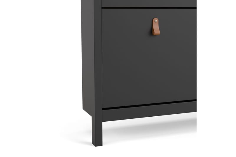 Vallvidera Skoskab 25x102 cm - Sort/Natur - Opbevaring - Skoopbevaring - Skoskab