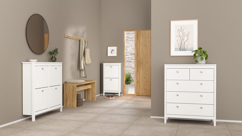 Vallvidera Skoskab med 4 rum 103x25x103 cm - Opbevaring - Skoopbevaring - Skoskab