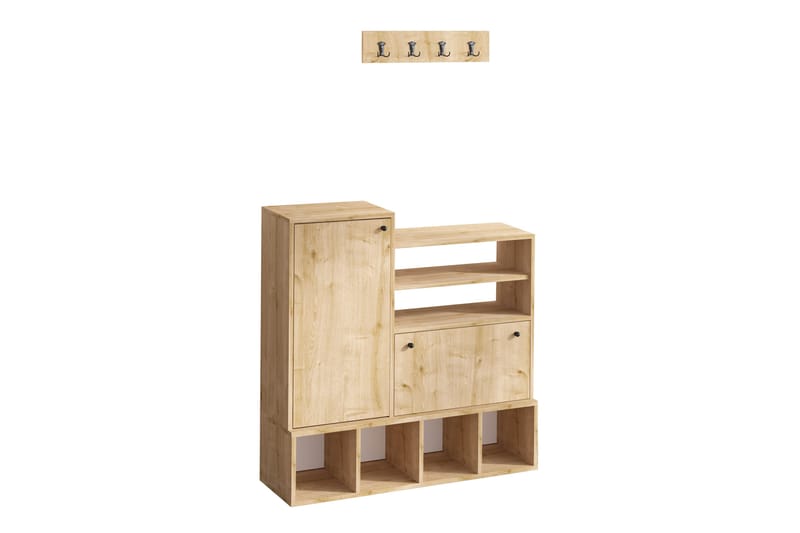 Varmald Skoskab 35x100 cm - Natur/Hvid - Opbevaring - Skoopbevaring - Skoskab
