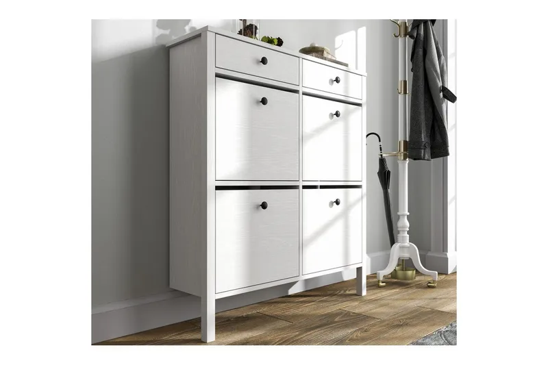 Veylin Skoskab 101 cm - Natur/Hvid - Opbevaring - Skoopbevaring - Skoskab