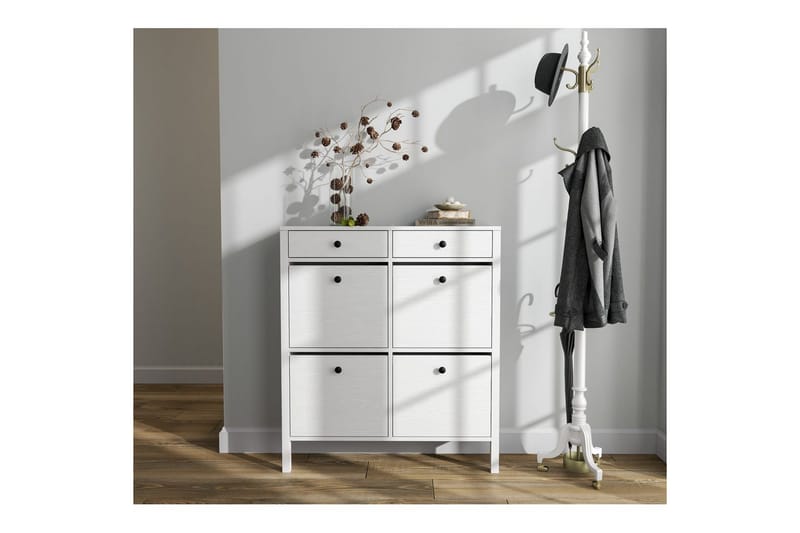 Veylin Skoskab 101 cm - Natur/Hvid - Opbevaring - Skoopbevaring - Skoskab