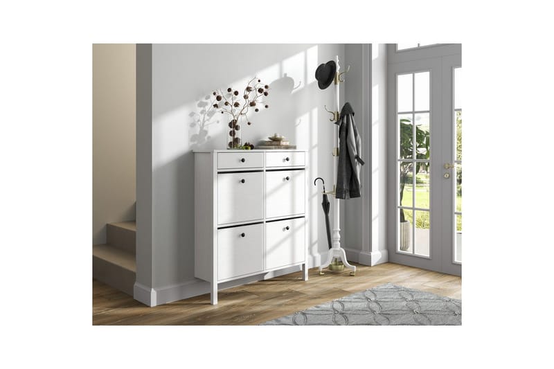 Veylin Skoskab 101 cm - Natur/Hvid - Opbevaring - Skoopbevaring - Skoskab