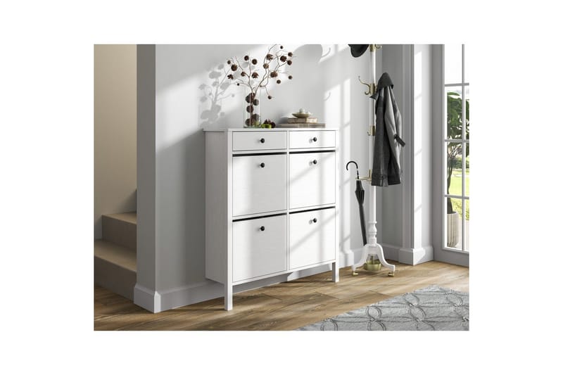 Veylin Skoskab 101 cm - Natur/Hvid - Opbevaring - Skoopbevaring - Skoskab