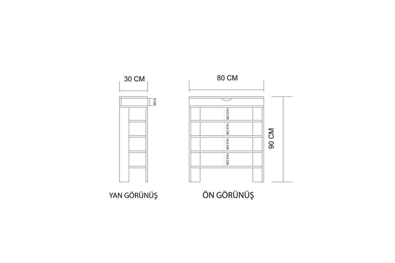 Viraa Skoskab 80 cm - Hvid - Opbevaring - Skoopbevaring - Skoskab
