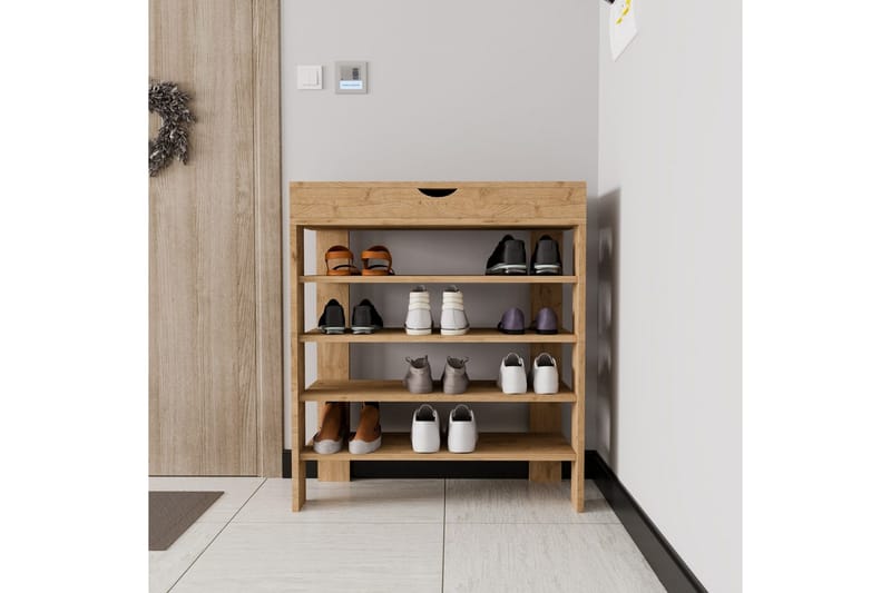 Viraa Skoskab 80 cm - Nature - Opbevaring - Skoopbevaring - Skoskab