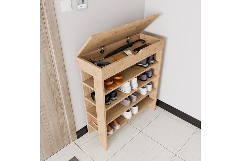 Viraa Skoskab 80 cm - Nature - Opbevaring - Skoopbevaring - Skoskab