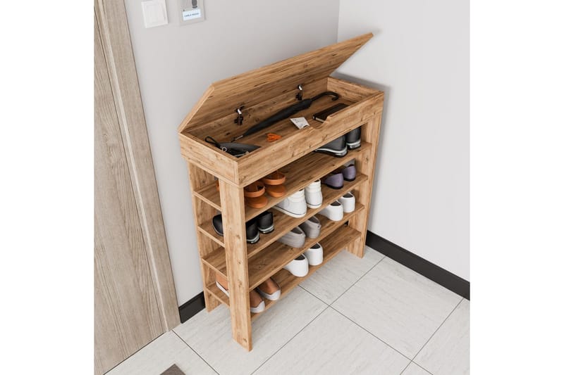 Viraa Skoskab 80 cm - Nature - Opbevaring - Skoopbevaring - Skoskab
