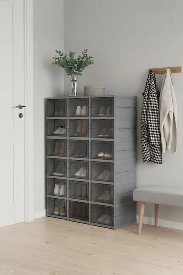 Skoskab Hanah Home Lavine 105 (25,5 x 105 x 34,5 cm) Antracit - Antracit - Opbevaring - Entréopbevaring