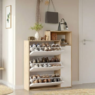Skoskab Homitis Icono (108 x 130,6 x 30 cm) Eg hvid - Opbevaring - Entréopbevaring